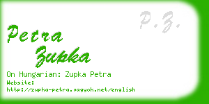 petra zupka business card